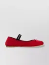 Miu Miu Satin Ballerinas Featuring Bow Detail In Red