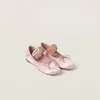 Miu Miu Satin Bow-embellished Ballet Flats In Orchid Pink