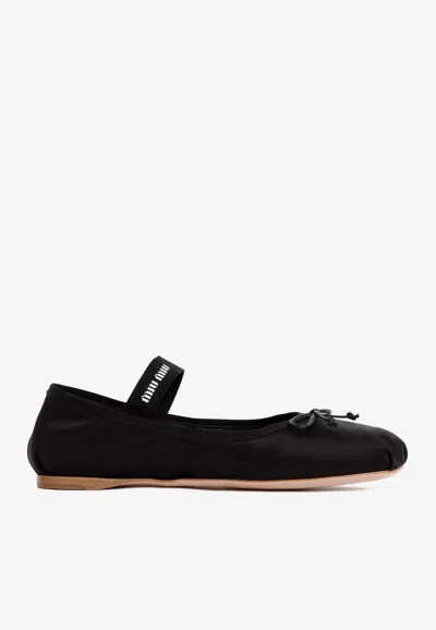 MIU MIU SATIN BALLET FLATS