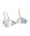 Miu Miu Soft Satin Bra Adjustable Straps In Blue