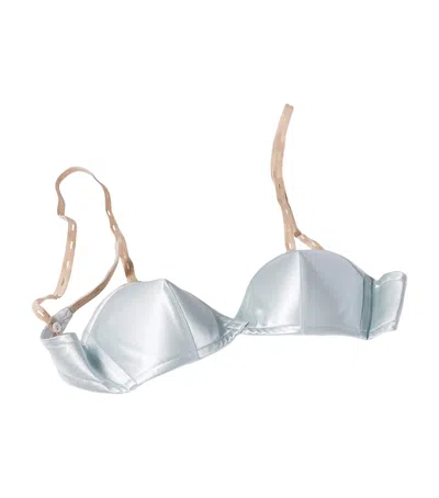 Miu Miu Satin Bra In Gray