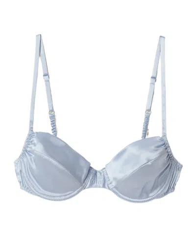 Miu Miu Satin Bra In Gray
