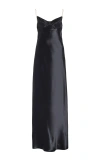 MIU MIU SATIN BUSTIER MAXI DRESS