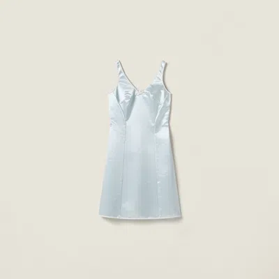 Miu Miu Satin Dress In Neutral