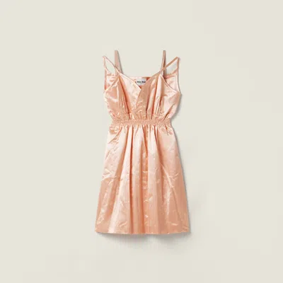 Miu Miu Satin Dress In Pink