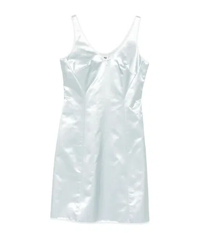 Miu Miu Sleeveless Mini Dress In Blue