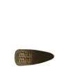 Miu Miu Satin Hair Clip In Black