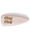 Miu Miu Satin Hair Clip In Pink