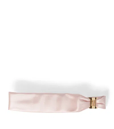 Miu Miu Satin Headband In Pink