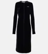 Miu Miu Logo Mini Dress In Black