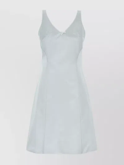 MIU MIU SATIN MINI DRESS FITTED SILHOUETTE