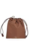 Miu Miu Brown Satin Pouch In Brown