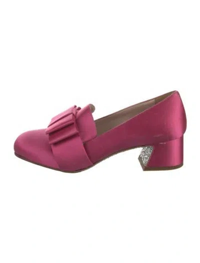 Pre-owned Miu Miu Satin Pumps In Pink