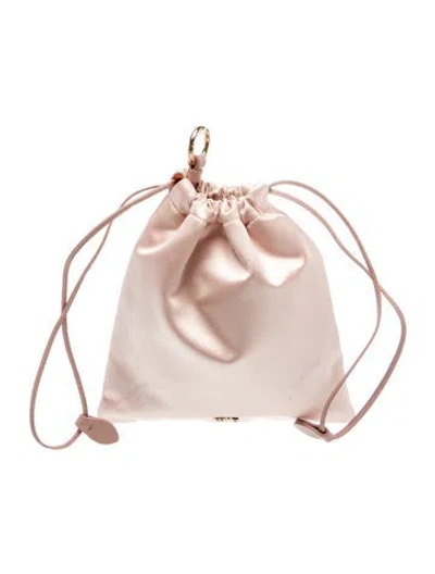 Pre-owned Miu Miu Satin Top Handle Bag In Pink