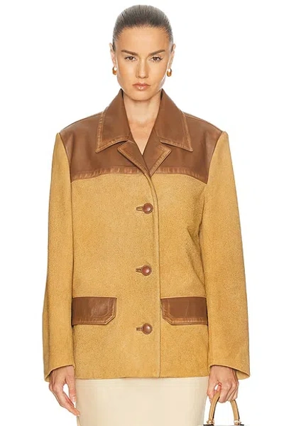 Miu Miu Scamosciato Jacket In Brown