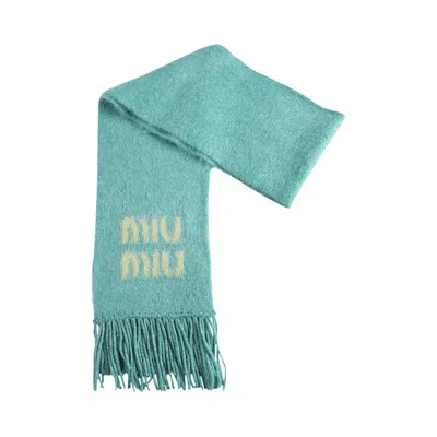 Pre-owned Miu Miu Scarf 'blue'
