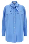 Miu Miu Top With Chest Pockets And Long Sleeves