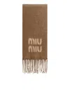 Miu Miu Scarf With Logo In Brown