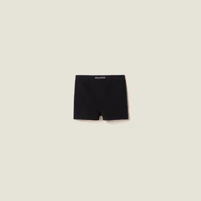 Miu Miu Seamless Boxer Shorts In Black