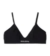 Miu Miu Seamless Triangle Cotton Bra In Black