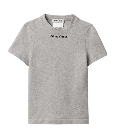 MIU MIU SEAMLESS MÉLANGE T-SHIRT