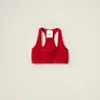 Miu Miu Seamless Racerback Top In Red