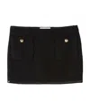 Miu Miu Skirt With Front Pockets And Textured Fabric In Black