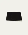 Miu Miu Sequined-tweed Mini Skirt In Nero