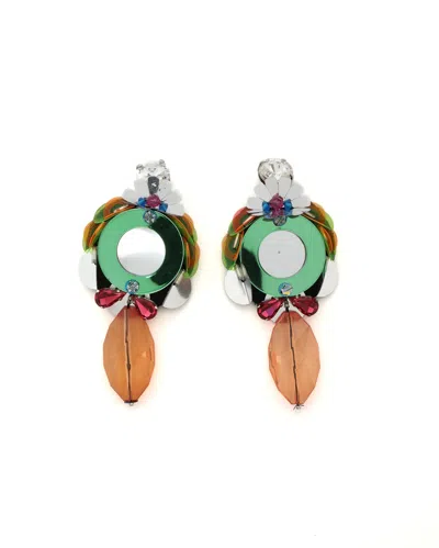 Miu Miu Sequins Clip-on Earrings In Multicolour