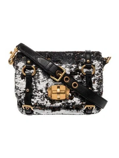 Pre-owned Miu Miu Sequins Shoulder Bag In Multi