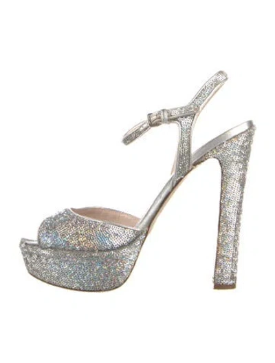 Pre-owned Miu Miu Sequins Slingback Pumps
