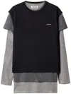 Miu Miu Set Of 3 Jersey T-shirts In Black