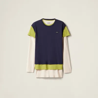 MIU MIU SET OF 3 JERSEY T-SHIRTS
