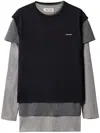 Miu Miu Set Of 3 Jersey T-shirts In Black  