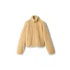 Miu Miu Shearling Blouson Jacket In Multi