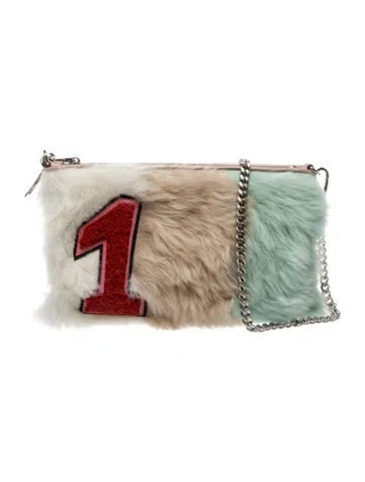Pre-owned Miu Miu Shearling Clutch