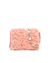 Miu Miu Shearling Crystal Bag In Pink