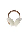 Miu Miu Shearling Earmuffs In White
