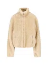 Miu Miu Shearling Jacket In Neutral