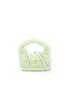 Miu Miu Shearling Wander Hobo Bag In Green