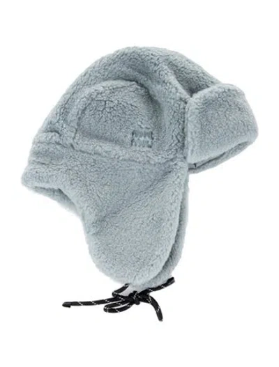 Pre-owned Miu Miu Shearling Winter Hat In Blue