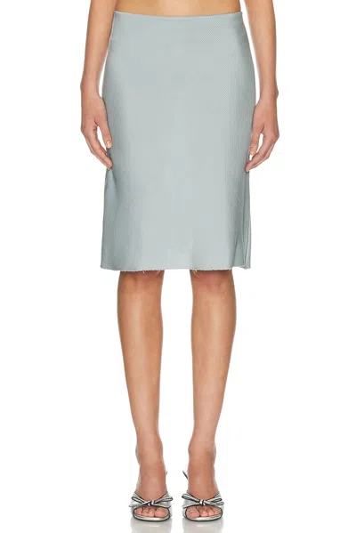 Miu Miu Sheer Mini Skirt In Gray