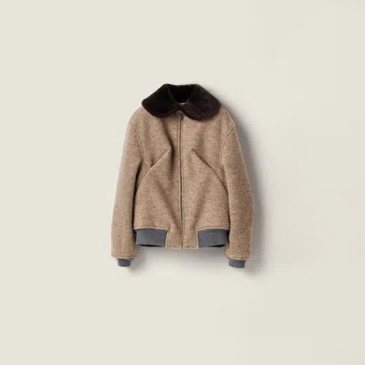 Miu Miu Shetland Wool Blouson Jacket