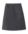 Miu Miu Shetland Wool Skirt In Gray