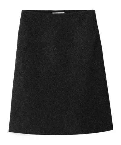 Miu Miu Shetland Wool Skirt In Gray