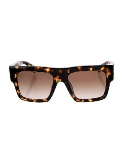 Pre-owned Miu Miu Shield Gradient Sunglasses In Brown