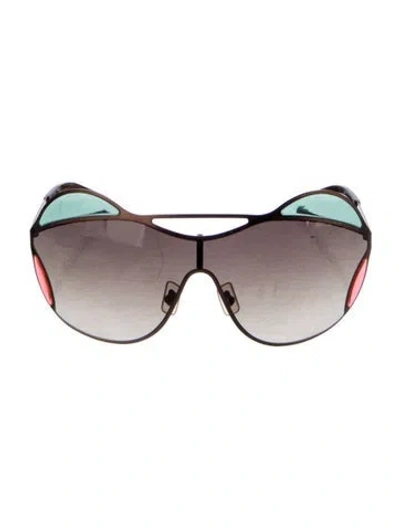 Pre-owned Miu Miu Shield Gradient Sunglasses In Multi
