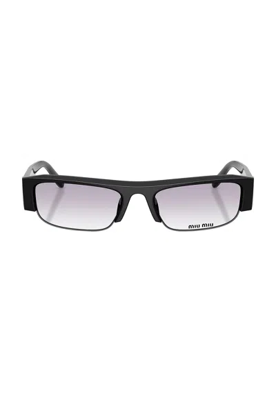 Miu Miu Shield Sunglasses In Black