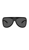 Miu Miu Runway Oversized Aviator Sunglasses In Black