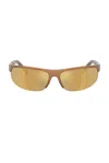Miu Miu A02s Semi-rimless Oval Plastic Sunglasses In Beige